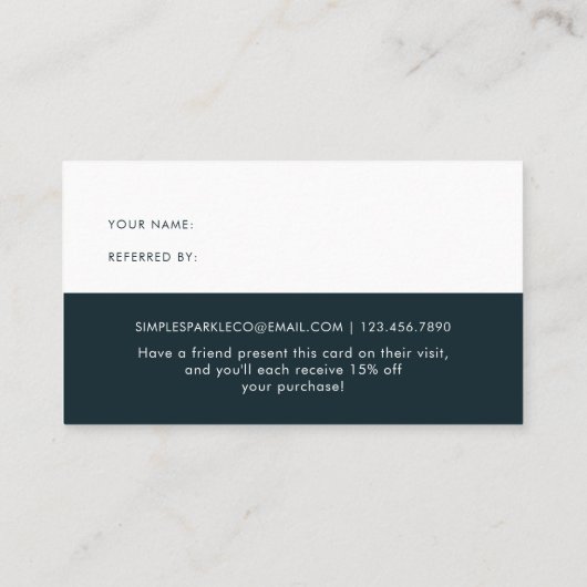 Carte De Référencement Simple Floral référencer une impression d'ami (Dos)