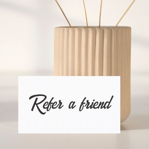 Carte De Référencement Simple minimaliste Élégant noir et blanc