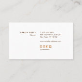 Carte De Référencement Simple moderne Blush rose Beauté Professionnel (Dos)