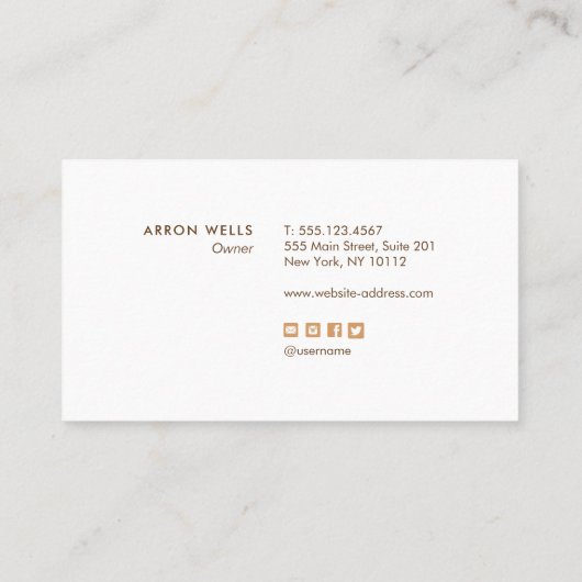 Carte De Référencement Simple moderne Blush rose Beauté Professionnel (Dos)