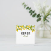 Carte De Référencement Simple Moderne Citronnerie Citrus Verdure (Debout devant)