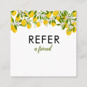 Carte De Référencement Simple Moderne Citronnerie Citrus Verdure (Devant)