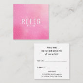 Carte De Référencement Simple Moderne Pailleté Rose (Devant / Derrière)
