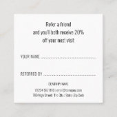 Carte De Référencement Simple Moderne Pailleté Rose (Dos)