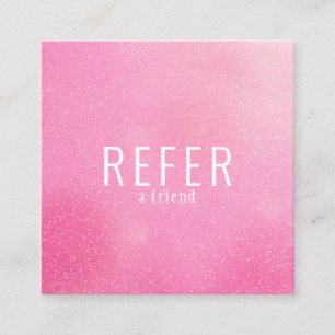 Carte De Référencement Simple Moderne Pailleté Rose