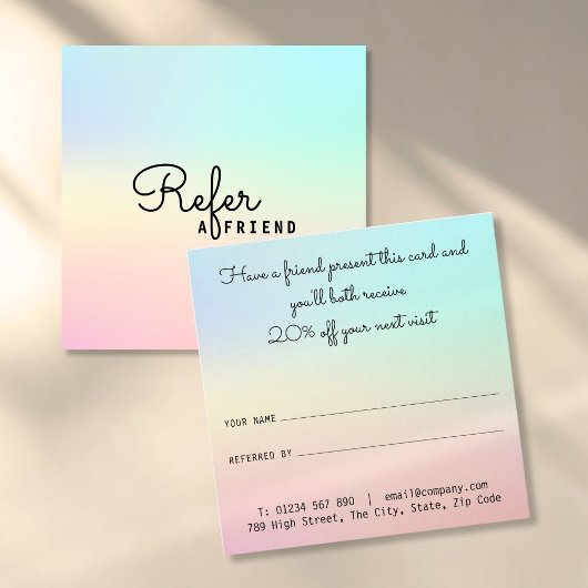 Carte De Référencement Simple Moderne Professionnel Teintes Pastel