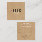 Carte De Référencement Simple Moderne Professionnelle Kraft Rustique (Devant / Derrière)