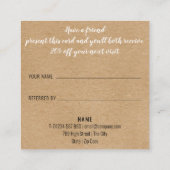 Carte De Référencement Simple moderne professionnelle Rustique Kraft (Dos)