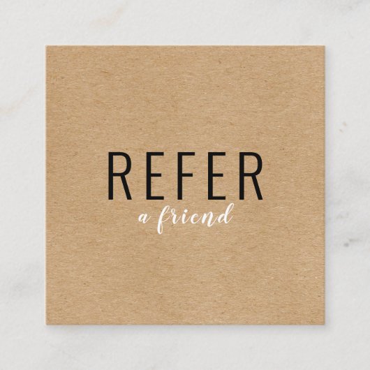 Carte De Référencement Simple moderne professionnelle Rustique Kraft (Devant)