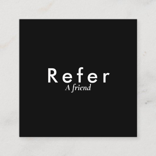 Carte De Référencement Simple noir et blanc (Devant)
