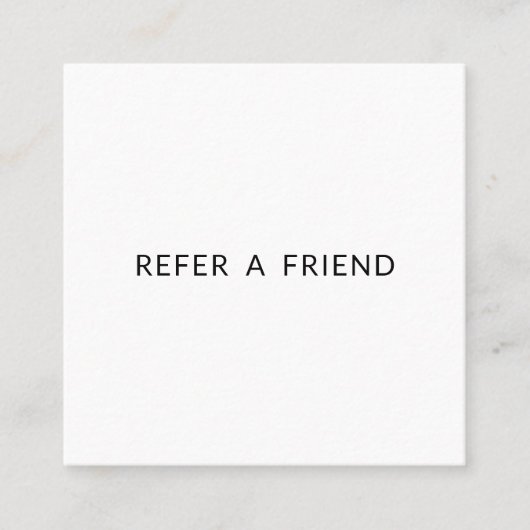 Carte De Référencement Simple renvoi client blanc (Devant)