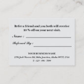 Carte De Référencement Simple Rose Daisy Floral Professionnel   (Dos)