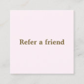 Carte De Référencement Simple Rose Pâle Élégant Or Antique  (Devant)