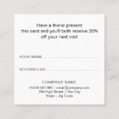 Carte De Référencement Simple script moderne Red Love Heart (Dos)