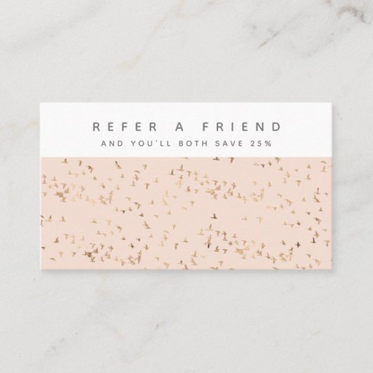Carte De Référencement Simples teintes rose et or personnalisées (Devant)