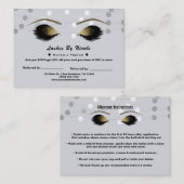 Carte De Référencement Soins après-pose Silver White Lights Lashes Référe (Devant / Derrière)