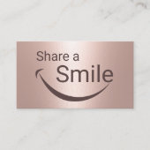 Carte De Référencement Sourire dentaire moderne Rose Gold Dental Orientat (Devant)