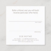 Carte De Référencement Spa de salon noir aiguillage client (Dos)