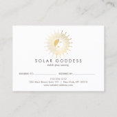 Carte De Référencement Sun Goddess Girl Logo Spray Tanning Salon Orientat (Dos)