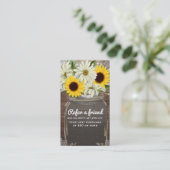Carte De Référencement Sunflowers & Daisies Mason Jar Référer un ami (Debout devant)