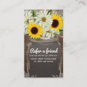 Carte De Référencement Sunflowers & Daisies Mason Jar Référer un ami (Devant)