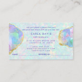 Carte De Référencement Superbe Iridescente Opale Gemstone (Dos)
