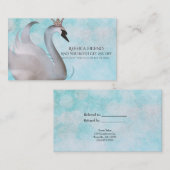 Carte De Référencement Swan Princess Fairy Tale Envoyer un ami (Devant / Derrière)