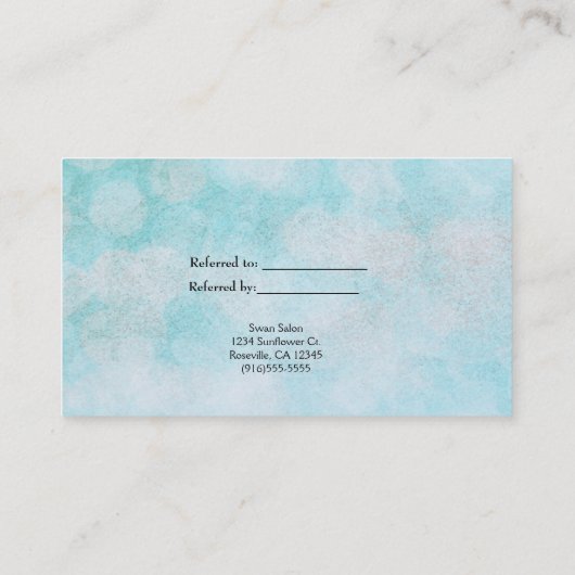 Carte De Référencement Swan Princess Fairy Tale Envoyer un ami (Dos)