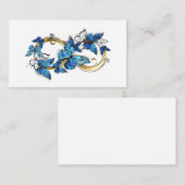 Carte De Référencement Symbol Infinity of Blue Morpho Butterflies (Devant / Derrière)