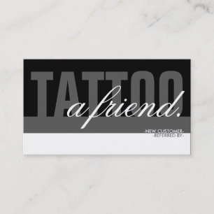 Carte De Référencement tatouez un recouvrement d'ami