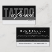Carte De Référencement tatouez un recouvrement d'ami (Devant / Derrière)