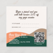 Carte De Référencement Terra verte Abstraite moderne Cotta Yoga (Dos)