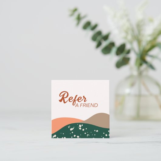 Carte De Référencement Terra verte Abstraite moderne Cotta Yoga (Debout devant)