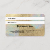 Carte De Référencement Texture de paillettes dorées et iridescentes (Dos)