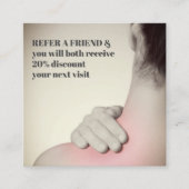 Carte De Référencement Thérapeute de Massage moderne et élégant (Devant)