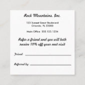 Carte De Référencement Timeless Navy White Stripes | Executive Signature  (Dos)