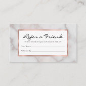 Carte De Référencement Tons bleus rose rose or blanc marbre motif (Devant)