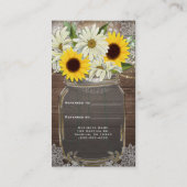 Carte De Référencement Tournesols & Marguerites Pot Mason Parrainage (Dos)