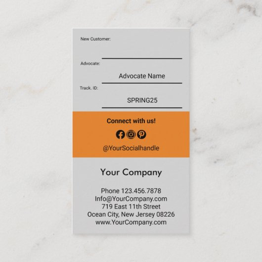 Carte De Référencement Transformer les clients loyaux en ambassadeurs (Dos)