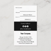 Carte De Référencement Transformer les clients loyaux en avocats Noir & B (Dos)