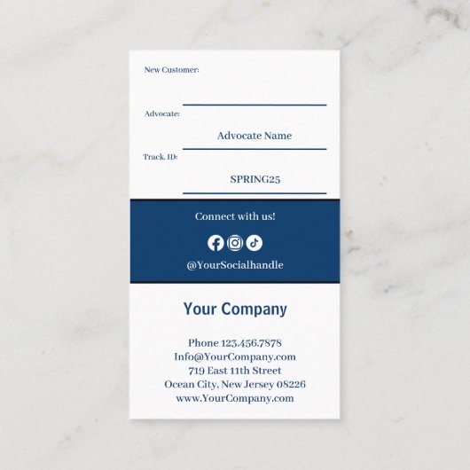 Carte De Référencement Transformez vos clients loyaux en Ambassadeurs Ble (Dos)