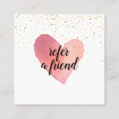 Carte De Référencement Trendy Gold Sprinkies Heart (Devant)