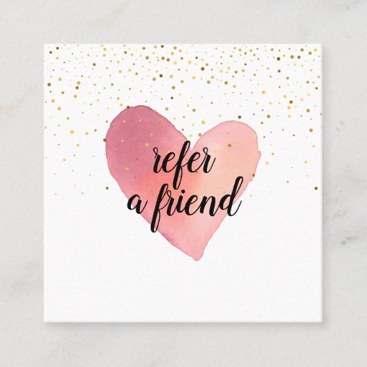 Carte De Référencement Trendy Gold Sprinkies Heart (Devant)