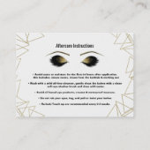 Carte De Référencement Triangles d'Or Cils Parrainez un Ami Après-Soin (Dos)