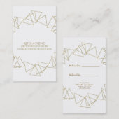 Carte De Référencement Triangles géométriques dorés Glam moderne Référer  (Devant / Derrière)