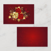 Carte De Référencement Trois Roses de bijoux (Devant / Derrière)