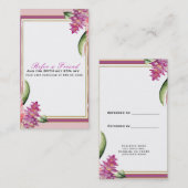 Carte De Référencement Tropical Floral Orchidée Pourpre Chic Référez un(e (Devant / Derrière)