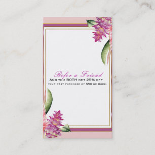 Carte De Référencement Tropical Floral Orchidée Pourpre Chic Référez un(e