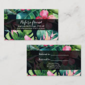 Carte De Référencement Tropical Hawaïen Hibiscus Floral Réferer un ami (Devant / Derrière)