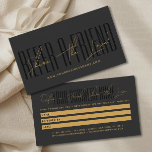 Carte De Référencement typographie de script moderne partagez l'amour